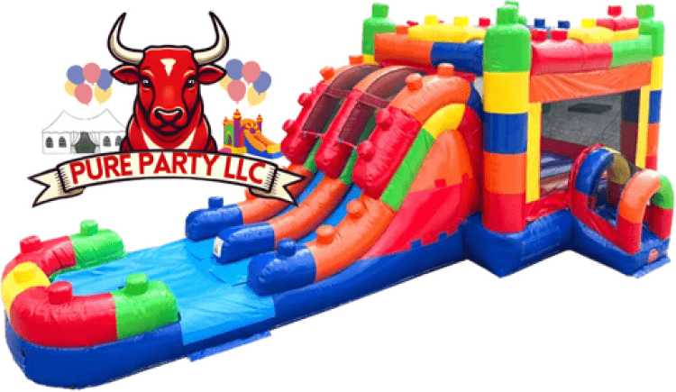 Building Block, Double Water Slide Bounce House