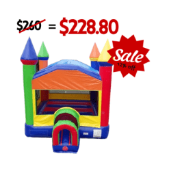 Rainbow Castle Inflatable Bounce House(DRY)