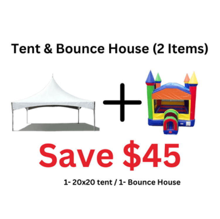 Tent + Bounce House Package