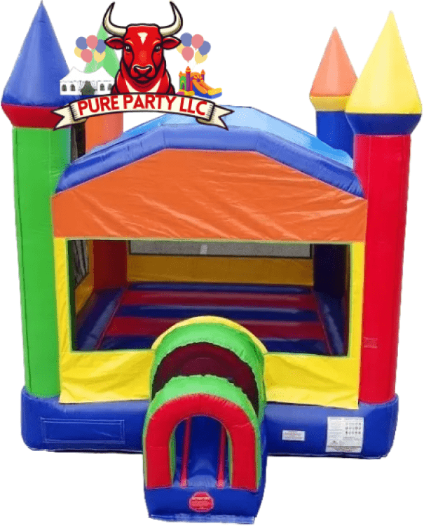 Rainbow Castle Inflatable Bounce House(DRY)