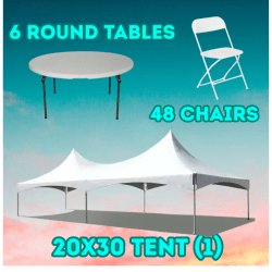 20x30 Tent / Round Table / Chair Package