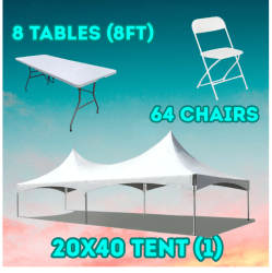 20x40 Tent / Tables / Chair Package