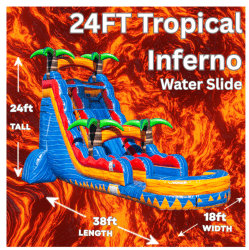 24FT Tropical Inferno Waterslide