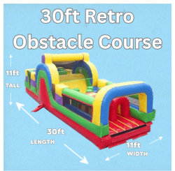 30' Retro Inflatable Obstacle Course(DRY)