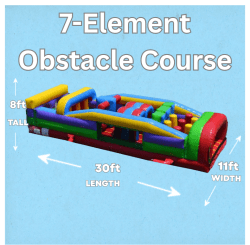 7-Element Retro Inflatable Obstacle Course