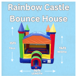 Rainbow Castle Inflatable Bounce House(DRY)