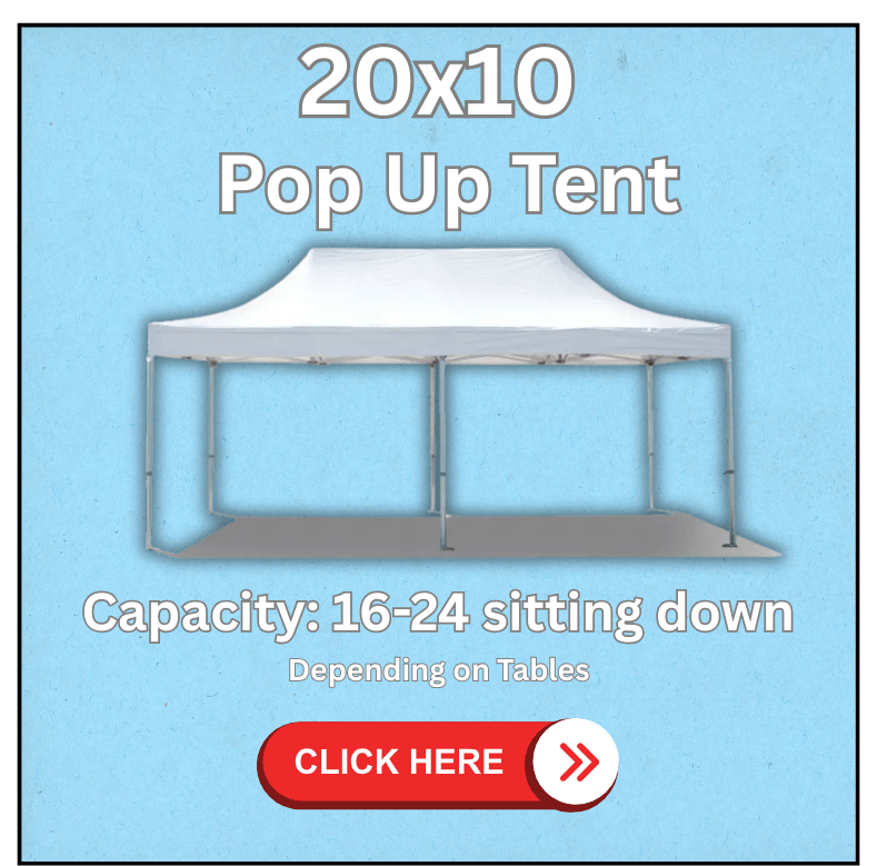 20x10 Pop Up Tent Tent Rentals