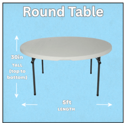 5ft Round Table