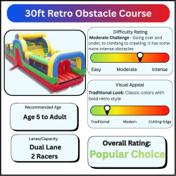 IMG 1433 1765398430 30' Retro Inflatable Obstacle Course(DRY)