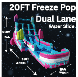 20FT Freeze Pop DUAL Water Slide