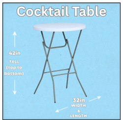 32″ Round Plastic Cocktail Bistro Table