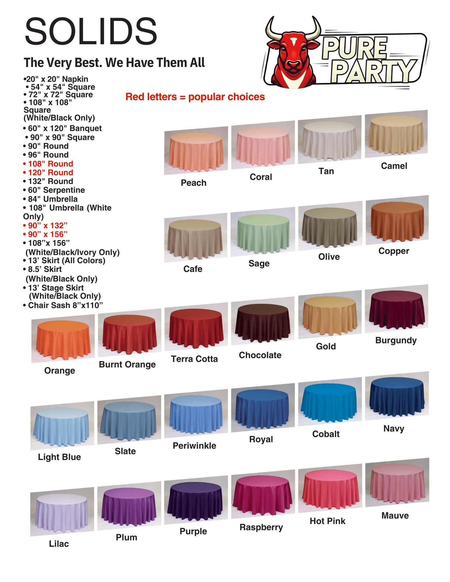 LINEN COLLECTION PAGE 1 LINENS