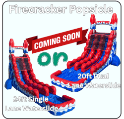 24ft Firecracker Popsicle OR 20ft FIRECRACKER POPSICLE Dual lane WaterSlide