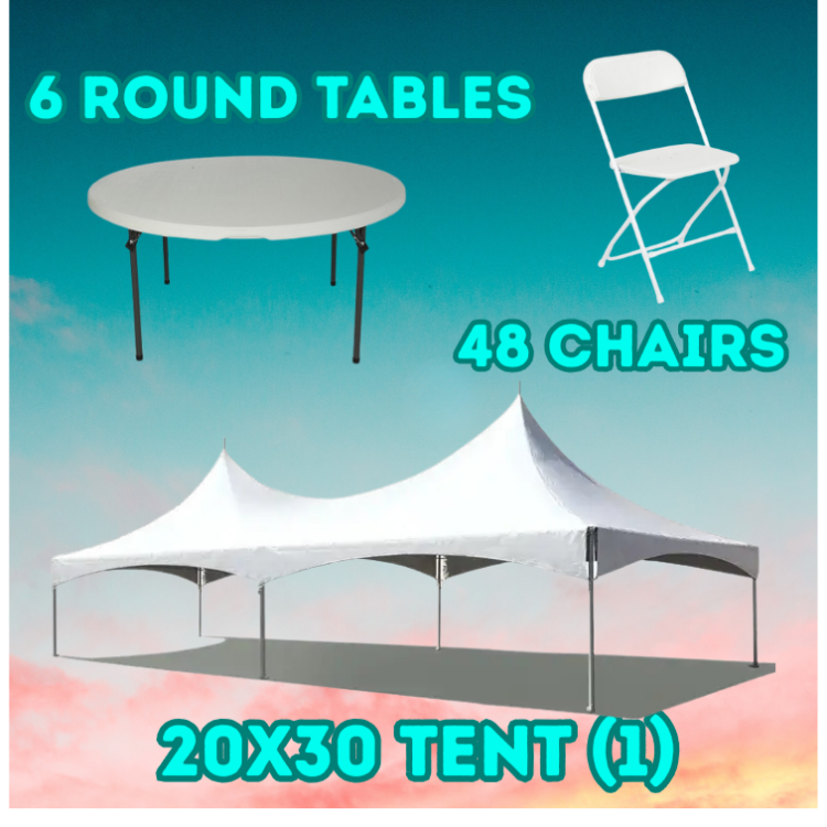 20x30 Tent / Round Table / Chair Package 20x30 Tent / Round Table / Chair Package