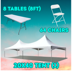 20x40 Tent / Tables / Chair Package