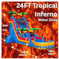 24FT Tropical Inferno Waterslide