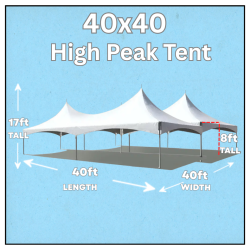 40x40 High Peak Tent