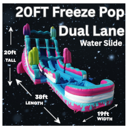 20FT Freeze Pop DUAL Water Slide