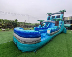 55 1778250852 20ft BAHAMA BLAST DUAL LANE WATERSLIDE